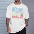 Book Reading Reading Can Seriously Damage Your Ignorance T-Shirt Gifts for Him Book Reading Reading Can Seriously Damage Your Ignorance T-Shirt Gifts for Him