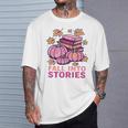 Bookcore Coquette Pinkoween Fall Into Stories Books Premium Tri-Blend T-Shirt Gifts for Him