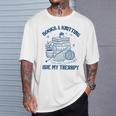 Books & Knitting Are My Therapy Reading Knitting Lover Craft T-Shirt Gifts for Him