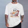 Books And Boos Reading Ghost Premium Tri-Blend T-Shirt Gifts for Him