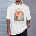 Books And Coffee Reading Book Lover Bookworm T-Shirt Gifts for Him