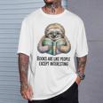 Books Are Like People Except Interesting Bookworm Reader T-Shirt Gifts for Him