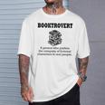 Booktrovert Definition Book Lover Bookworm Bookish Reading T-Shirt Gifts for Him Booktrovert Definition Book Lover Bookworm Bookish Reading T-Shirt Gifts for Him