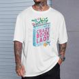 Bookworm Avid Reader Book Reading Nerd Crazy Book Lady Raglan Baseball Tee T-Shirt Gifts for Him