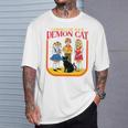 Caring For Your Evil Cat Retro Dark Humor Book Cover Premium Tri-Blend T-Shirt Gifts for Him