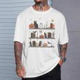 Cat Book Lover Halloween Cute Spooky Reading Premium Tri-Blend T-Shirt Gifts for Him