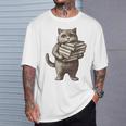 Cat Book Lover Reading Men Women Kids T-Shirt Gifts for Him