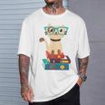 Cat Book Reader Nerd T-Shirt Gifts for Him