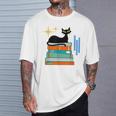 Cat And Books Retro Midcentury Mid Century Aesthetic T-Shirt Gifts for Him Cat And Books Retro Midcentury Mid Century Aesthetic T-Shirt Gifts for Him