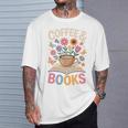 Coffee & Books Lover Wildflowers Boho Aesthetic Premium Tri-Blend T-Shirt Gifts for Him