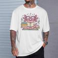 Cute Axolotl Reading Books Cozy Bookworm Fantasy Art Premium Tri-Blend T-Shirt Gifts for Him