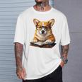 Cute Dog Corgi Reading Book T-Shirt Gifts for Him Cute Dog Corgi Reading Book T-Shirt Gifts for Him