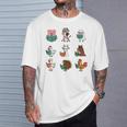 Cute Farm Animals Reading Books Teacher Library Reader T-Shirt Gifts for Him