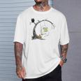 Cute Ghost Costume Reading Book Halloween T-Shirt Gifts for Him