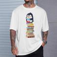 Cute Reading Penguin Women's Tops Book Lovers T-Shirt Gifts for Him Cute Reading Penguin Women's Tops Book Lovers T-Shirt Gifts for Him