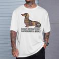 Dachshund Dog Dachshund Decor Books Nerds Dachshund T-Shirt Gifts for Him Dachshund Dog Dachshund Decor Books Nerds Dachshund T-Shirt Gifts for Him