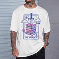 Dark Romance Reader Retro 90s Style Bookish Spicy Book Lover T-Shirt Gifts for Him
