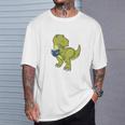Dinosaur Book LoverRex Sad Arms Too Short To Reader Premium Tri-Blend T-Shirt Gifts for Him