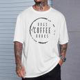 Dogs Coffee Books Reading Book Addict Easily Distracted Dogs Premium T-Shirt Gifts for Him