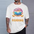 Donut Stop Reading Cute Book Reader Bookworm Donut Day T-Shirt Gifts for Him