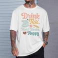 Drink Tea Read Books Nerd Book Reader Book Reading Lover Premium Tri-Blend T-Shirt Gifts for Him