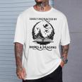 Easily Distracted By Books & Dragons Librarian Book Lover T-Shirt Gifts for Him