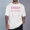 Easily Distracted By Cats Books Bookworm Women Girls Kids Performance T-Shirt Gifts for Him
