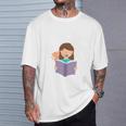 Easily Distracted By Cats And Books Girl Tee T-Shirt T-Shirt Gifts for Him