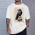 Edgar Allan Poe Raven Gothic Book Lover T-Shirt Gifts for Him