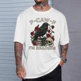 F-CAW-F I'm Reading Crow Book Lover Introvert Meme T-Shirt Gifts for Him