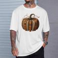 Fall Book Pumpkin Halloween Retro Fall Librarians Bookworm T-Shirt Gifts for Him