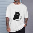 First Of All I’m A Delight Cute Cat Books Coffee Humor T-Shirt Gifts for Him
