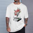 Floral Book Reader Fan For Reading Flower Books With Blooms T-Shirt Gifts for Him