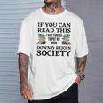 I Was Forced To Put My Book Down & Rejoin Society Book Lover T-Shirt Gifts for Him