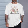Goose Reading Romance Book Recess Bookworm T-Shirt Gifts for Him