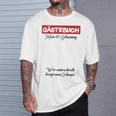 Guest Book 40th Birthday Guest List Birthday T-Shirt Gifts for Him