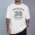 Guest List 30th Birthday 1990 Guest Book In Shirt Font T-Shirt Gifts for Him