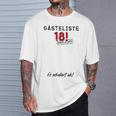 Guest List Finally 18 Guest Book 18th Birthday Boy Girl T-Shirt Gifts for Him