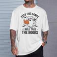 Halloween Keep The Candy I'Ll Take Books Ghost Book Lovers T-Shirt Gifts for Him Halloween Keep The Candy I'Ll Take Books Ghost Book Lovers T-Shirt Gifts for Him