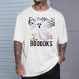 Halloween Teacher Librarian Books Reading Ghost Pun BOOOOKS For Men Women Kids T-Shirt Gifts for Him