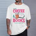 Iced Coffee & Books Reading Lover Trendy Summer Premium Tri-Blend T-Shirt Gifts for Him
