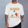 I’d Rather Be Buried In A Horror Book Spooky Skull Book Fan T-Shirt Gifts for Him