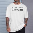 I'm A Simple Woman I Love Coffee Flip Flops Dog Books T-Shirt Gifts for Him