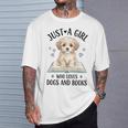 Just A Girl Who Loves Books And Dogs Puppy Pet Lover T-Shirt Gifts for Him Just A Girl Who Loves Books And Dogs Puppy Pet Lover T-Shirt Gifts for Him