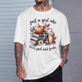Just a Girl Who Loves Fall And Books Pumpkin Spice Autumn T-Shirt Gifts for Him