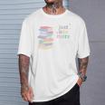 Just One More Chapter Cozy Pastel Bookworm Cute Book Reader Premium Tri-Blend T-Shirt Gifts for Him