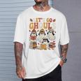 Let’s Go Ghouls Cozy Girly Ghosts Halloween Fall Book Lovers T-Shirt Gifts for Him
