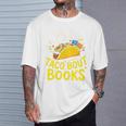 Let's Taco About Books Mexican Pun Bookworm Premium Tri-Blend T-Shirt Gifts for Him