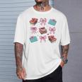 Librarian Library Books Girl Coquette Bow Pink Mom T-Shirt Gifts for Him
