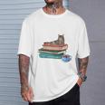 Life Is Better With Coffee Cats And Books For Cats Lover T-Shirt Gifts for Him